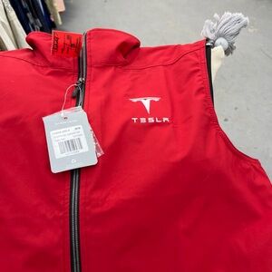 Tesla Red Sleeveless Logo Vest